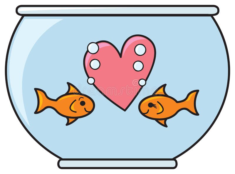 Download Goldfish In Love stock vector. Illustration of orange ...