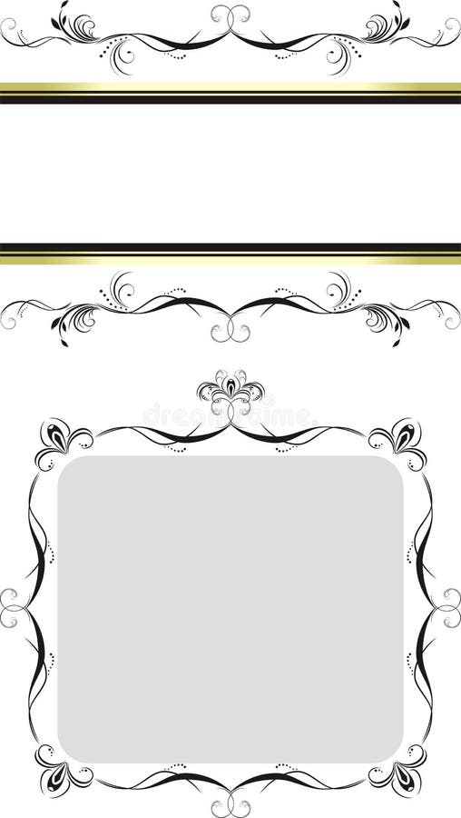 Two decorative floral frames