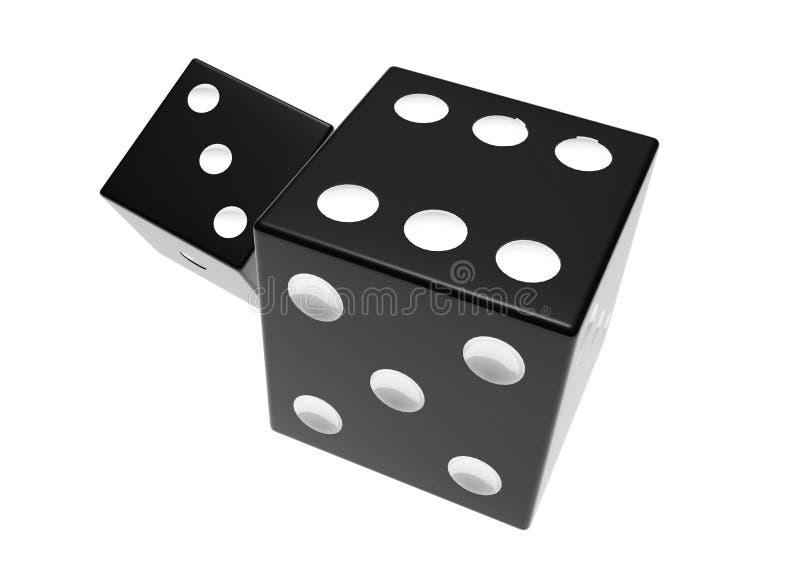 Two dice stock illustration. Illustration of flying, cube 13354474