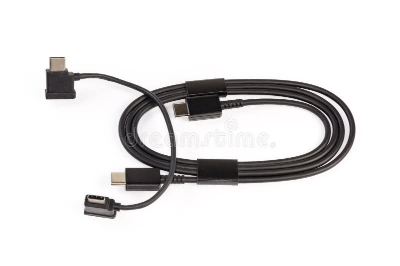 Two Different Adapter Cables USB TypeC To TypeC Stock Image Image