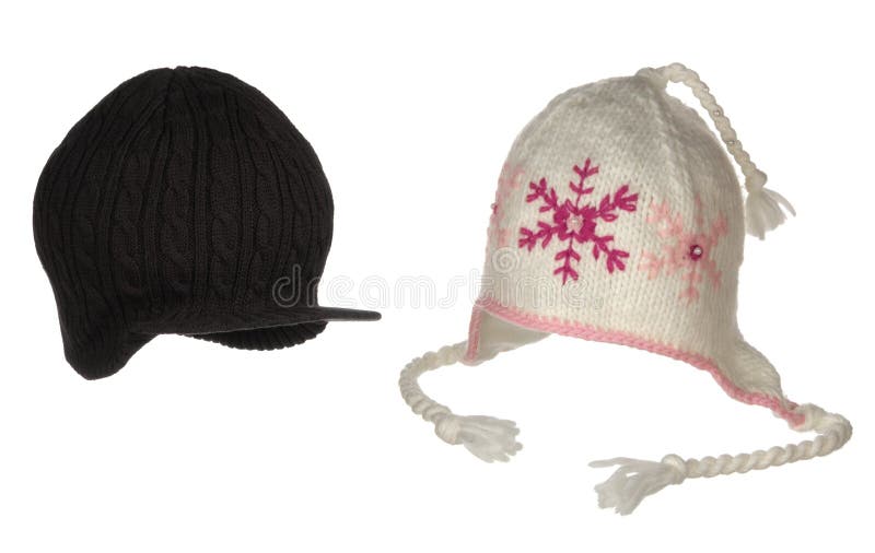 Two different winter hats