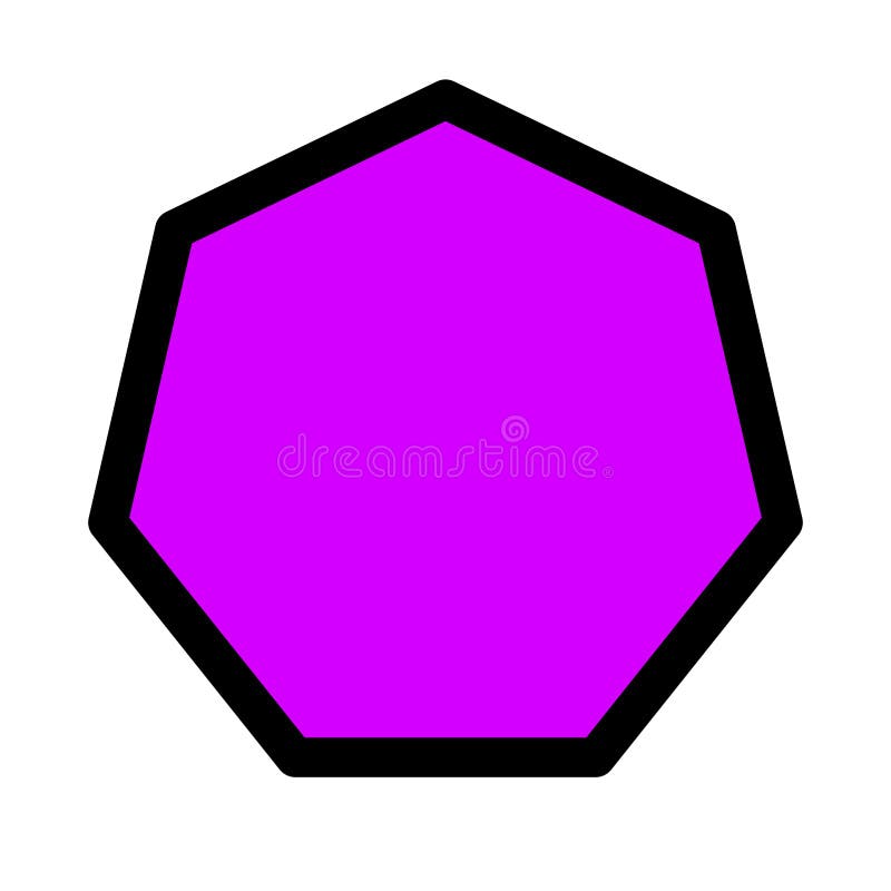 Heptagon shape 3D style stock vector. Illustration of cube - 137089954