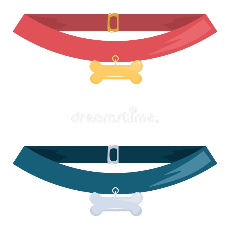 Two dog collars stock vector. Illustration of icon, bone 102636064