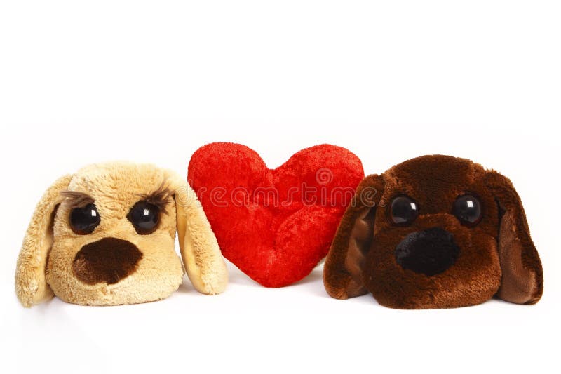 Cute Stuffed Dog with Heart and I Love You Text Stock Image Image of