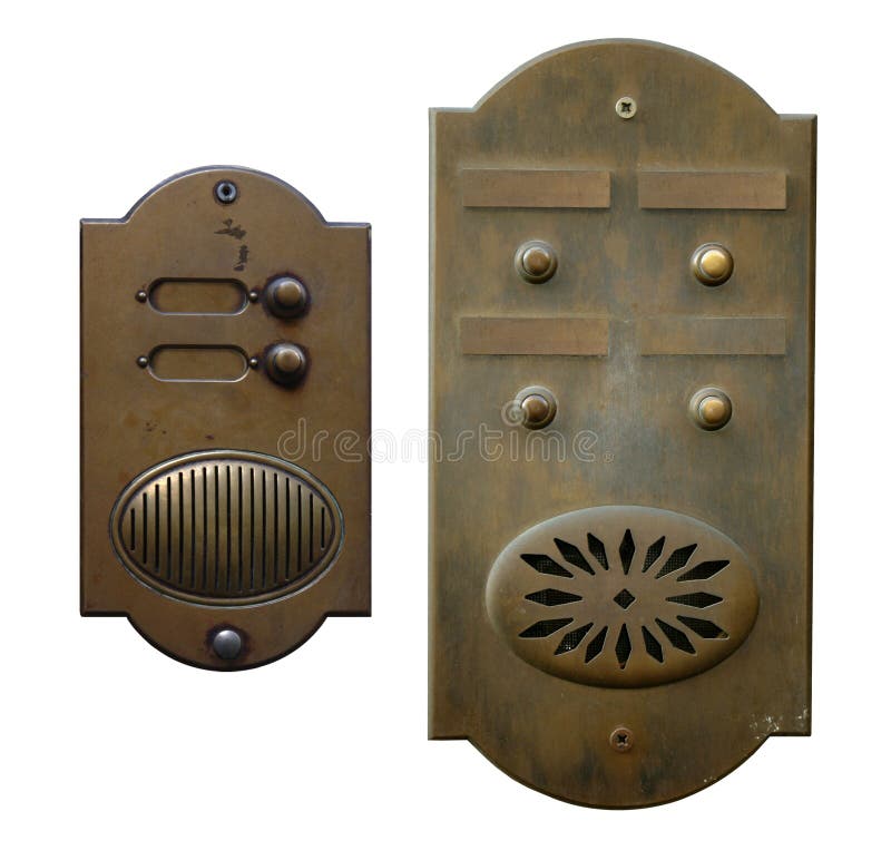 Two door bells stock image. Image of family, name, ringer 8151885