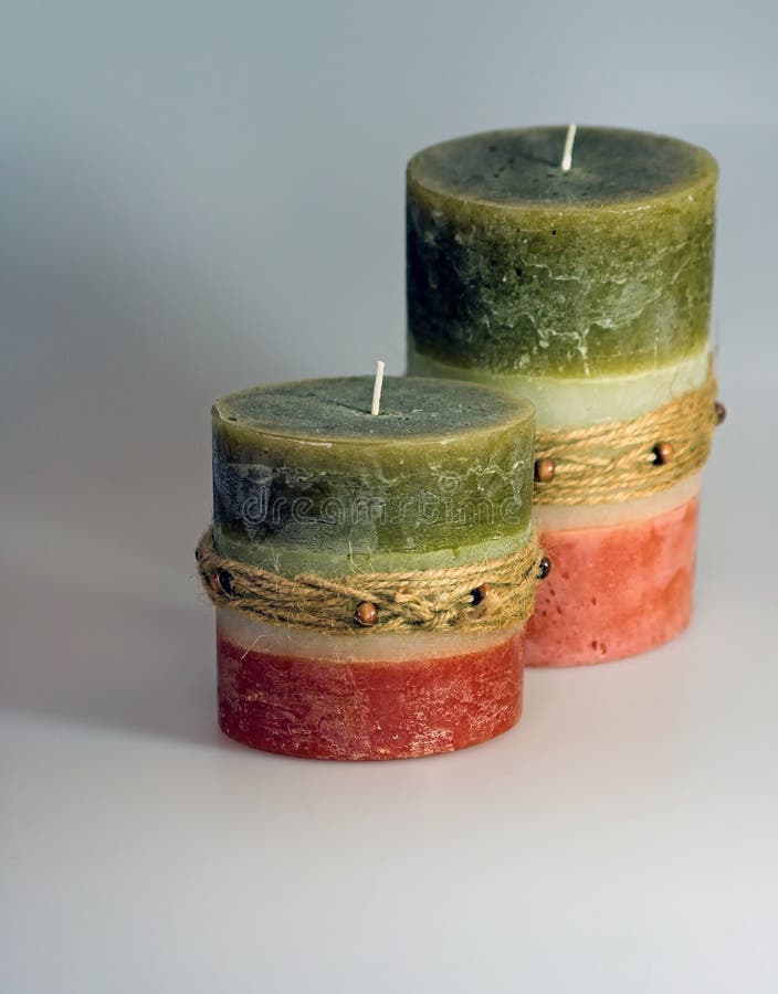 Two Earthy Candles stock photo. Image of base, arts, earthy 599268