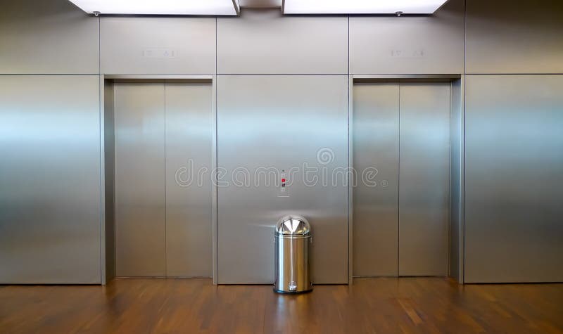 Two elevator doors
