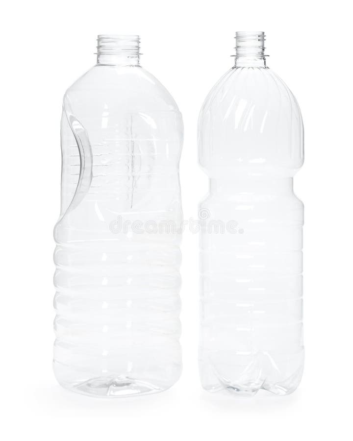 Plastic Bottle of Household Cleaning Product Isolated on a White