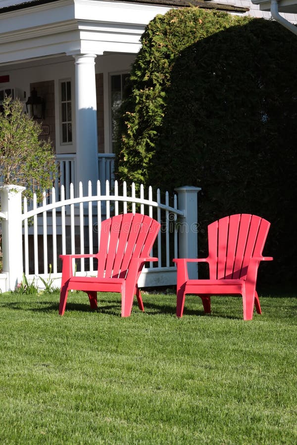 Two lawn chairs stock photo. Image of cottage, house, flowers 953004