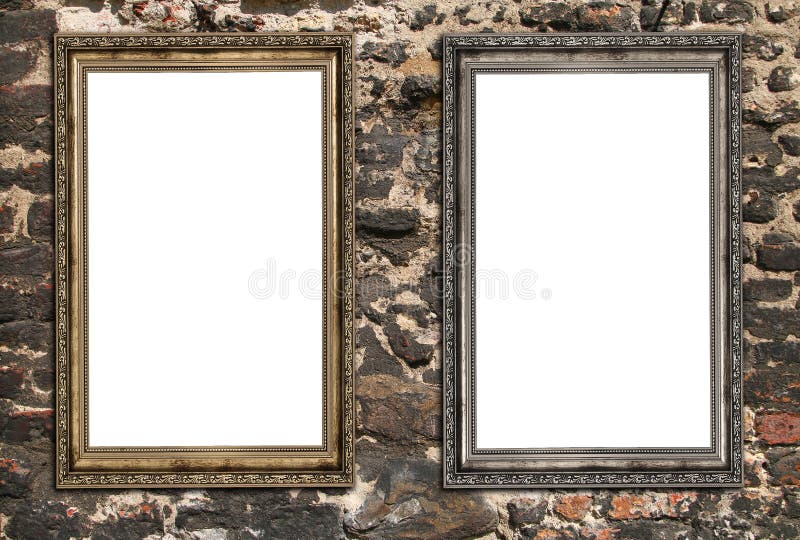 Two empty wooden frames stock photo Two empty wooden frames stock photo