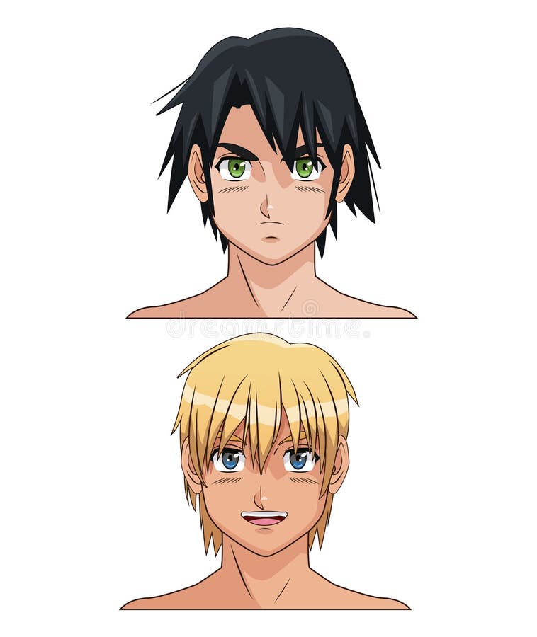 Boy Anime Male Manga Cartoon Icon. Vector Graphic Stock Vector -  Illustration of beauty, symbol: 110235843