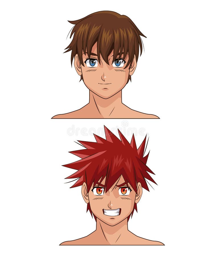 Boy Anime Male Manga Cartoon Icon. Vector Graphic Stock Vector -  Illustration of beauty, symbol: 110235843