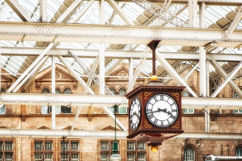 Vintage Station Clock stock image. Image of business 102785801