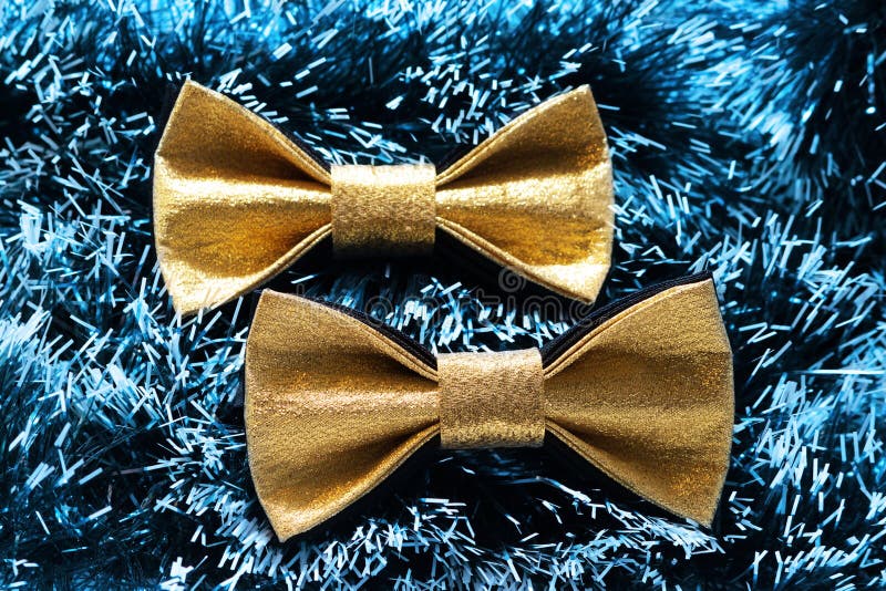 Christmas Gold Glitter Bow Tie Festive Decorative Party Xmas Green
