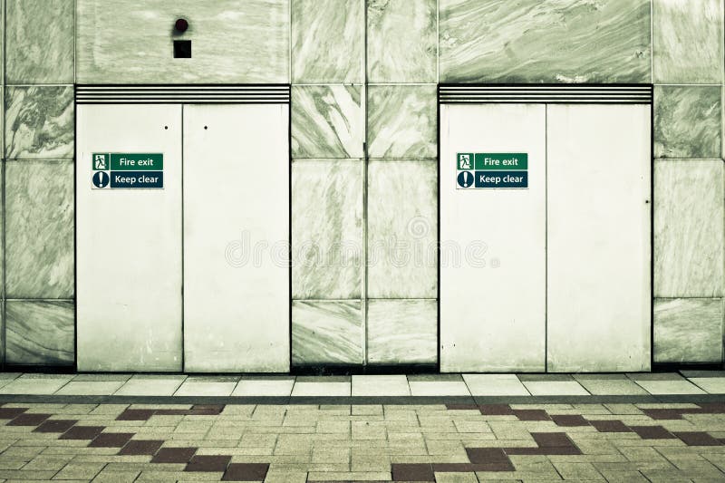 Fire exits royalty free stock image