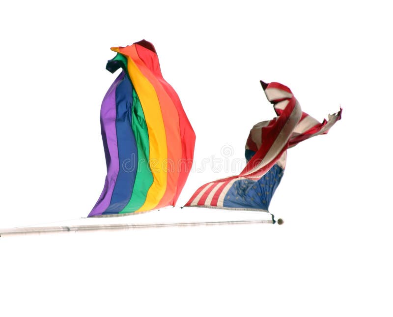 Two flags stock image