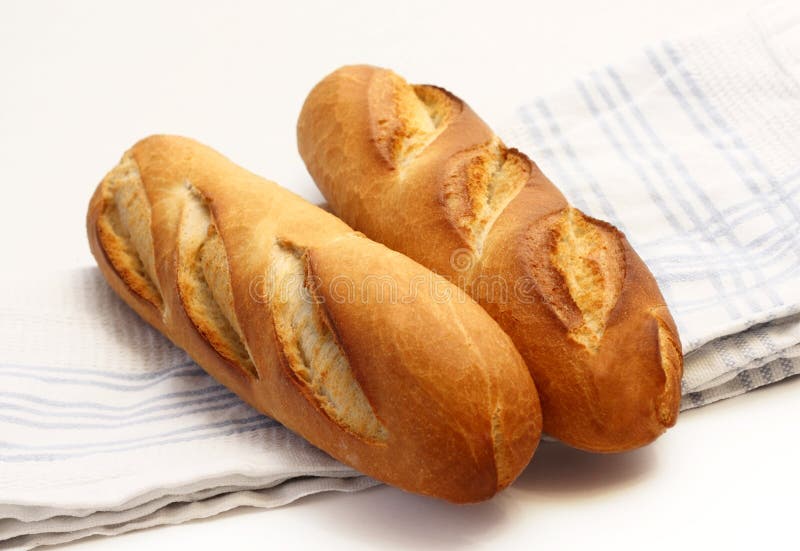 Two fresh baguettes stock photo. Image of baguettes, crunchy 19993782