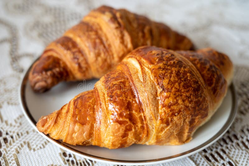 Croissants, Traditional French Pastry Stock Image - Image of breakfast ...