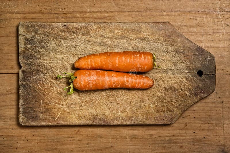 Two fresh carrots