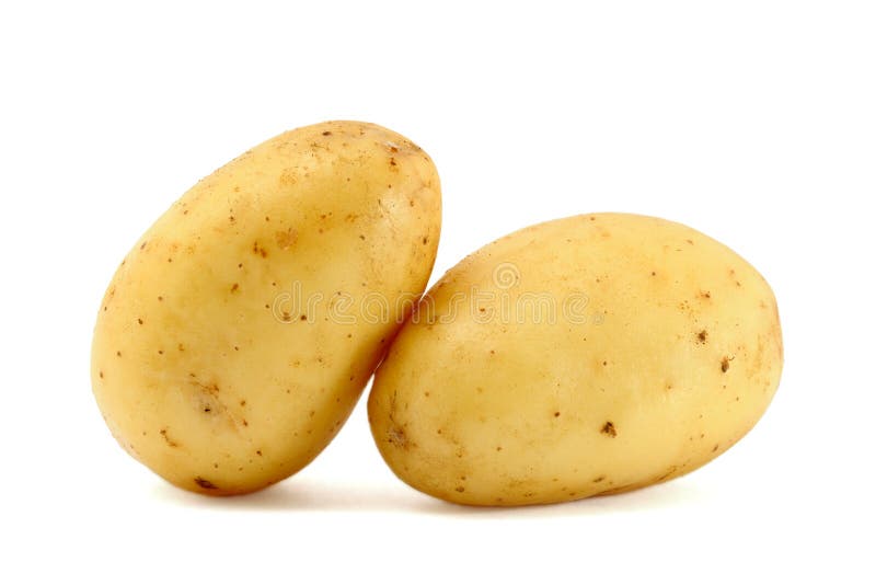 Two fresh potatoes