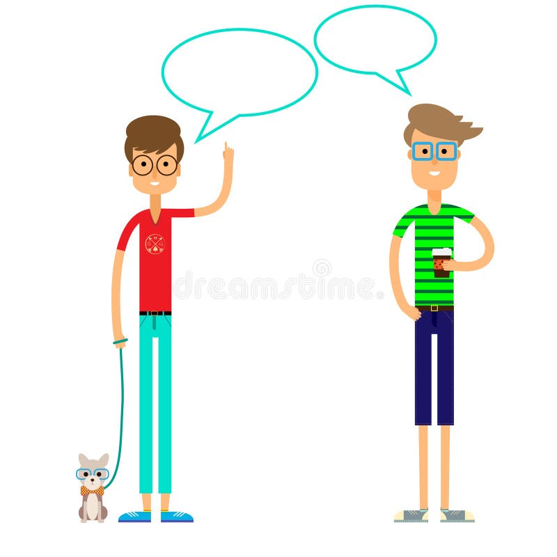 Teen friends chat on phone friendly Royalty Free Vector