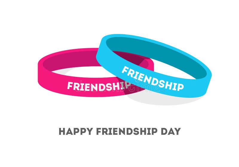 Two Friendship Bands with Text Stock Vector - Illustration of friendship,  bracelet: 94827514