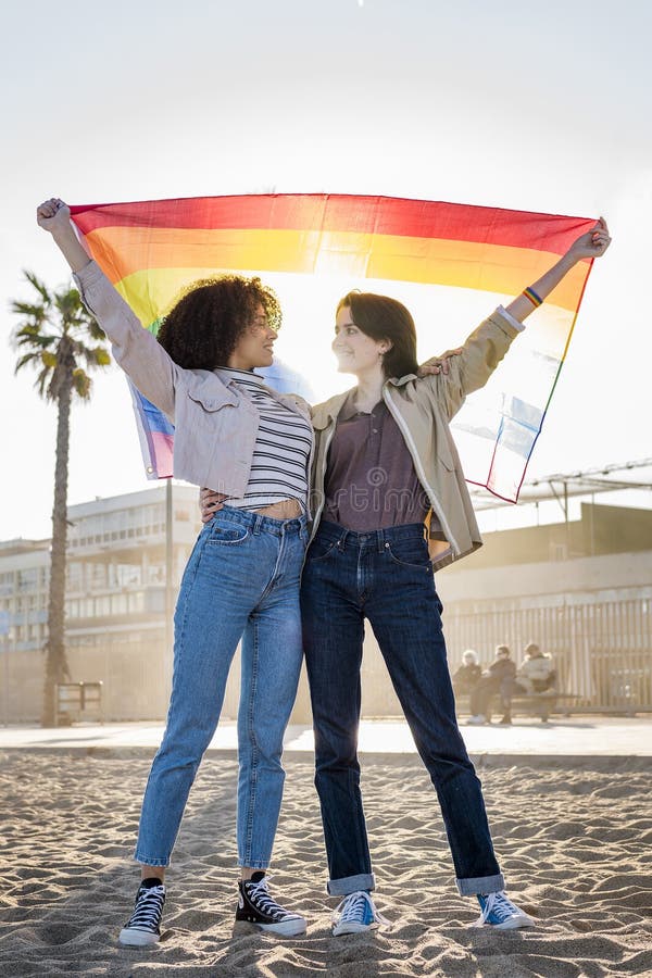 1 232 Women Love Lesbian Rainbow Flag Photos Free