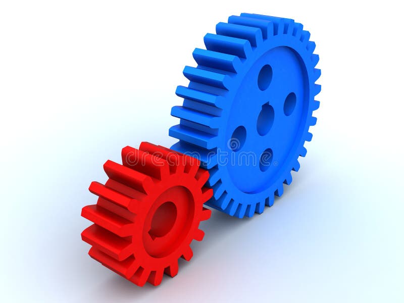 Two gears stock illustration. Illustration of technology 7356787