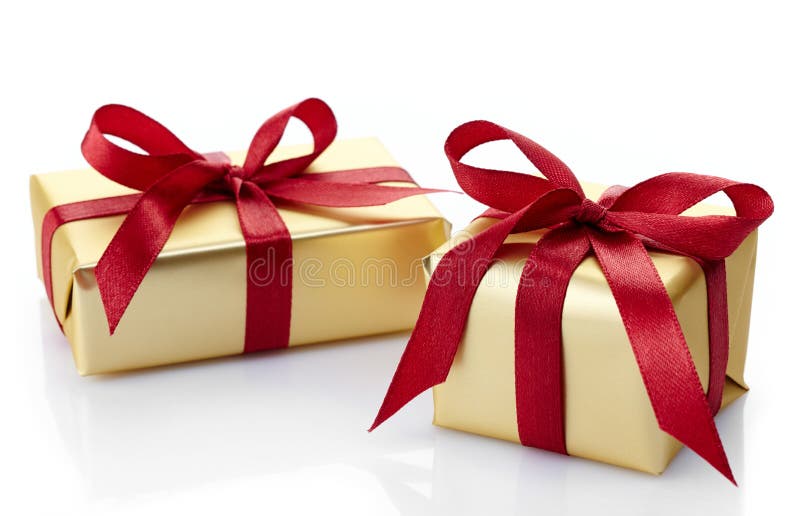 Two gift boxes royalty free stock photo