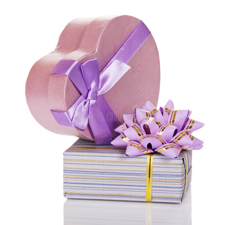 Two gift boxes stock image. Image of spiral, cardboard 35364627