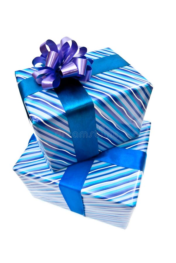 Two gifts boxes with bow