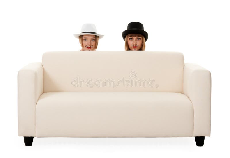 Two girls on the couch