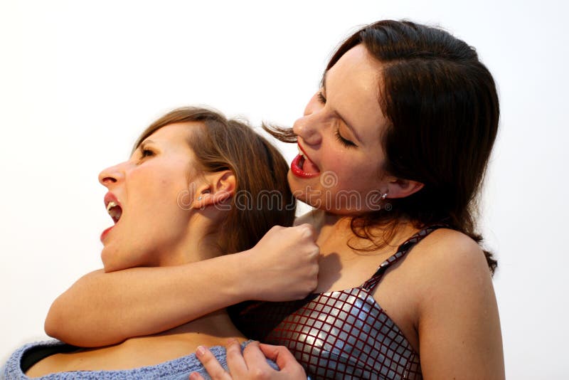 Two girls fighting
