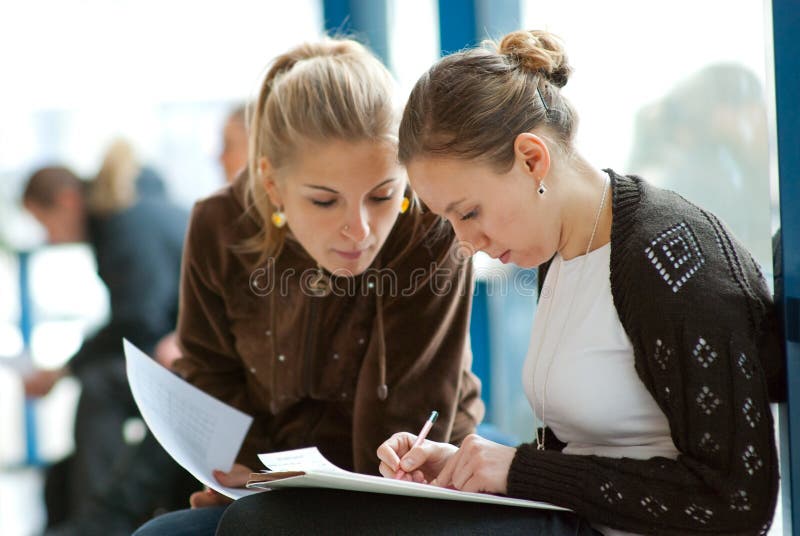 Two girls students