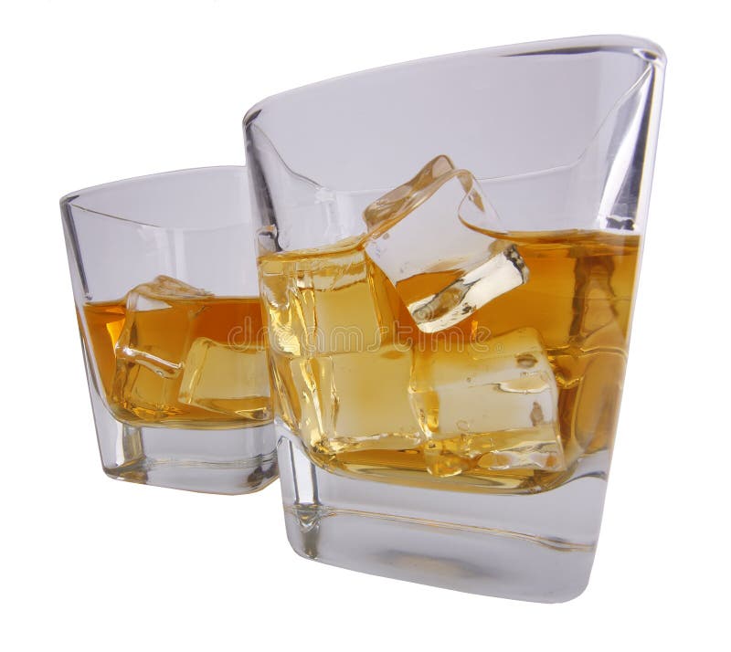 Two glass with brandy stock photo. Image of golden, whisky 29076508