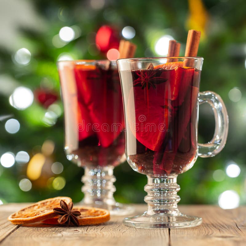 Christmas Spiced Mulled Wine Glass