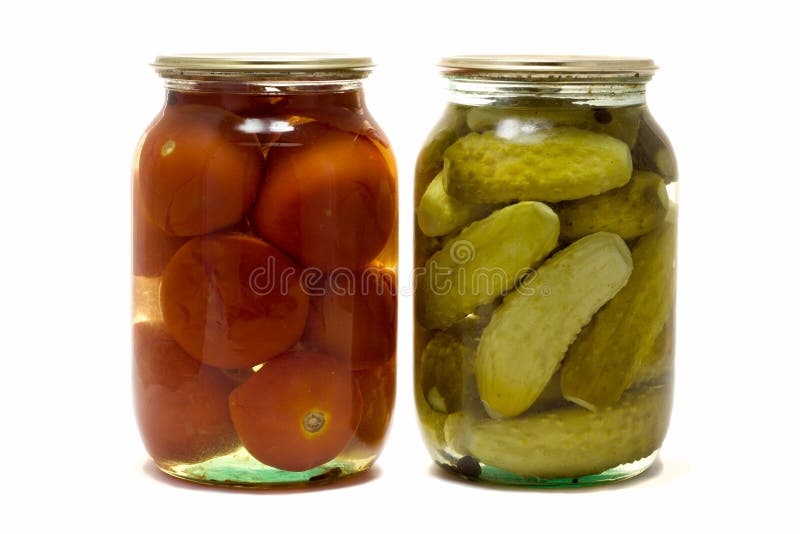 Two glass jars