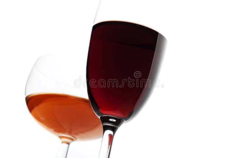 Two glass of wine stock photo