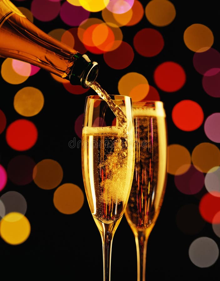Two Champagne Glasses on Black Background Stock Photo Image of holiday, success 47705556