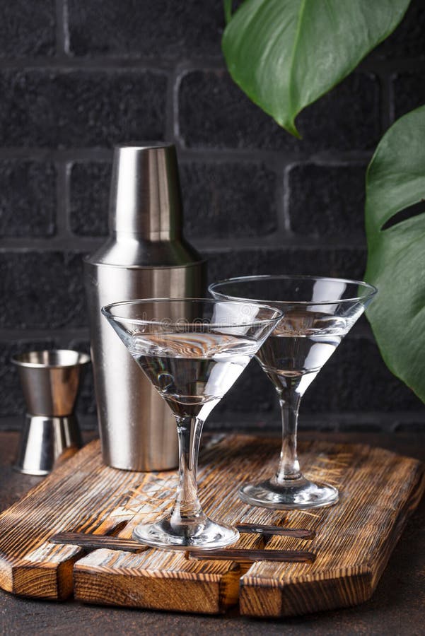 Cocktail In A Martini Glasses Stock Image Image of cherry, festive