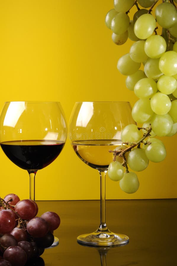 Two glasses of wine royalty free stock photo