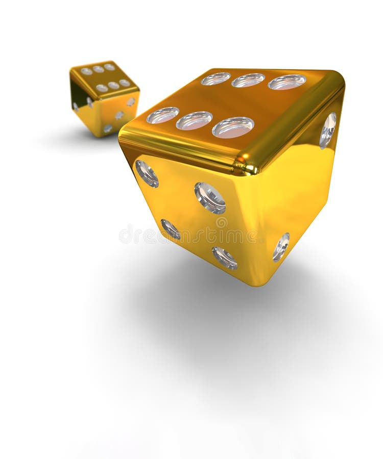Gold Rolling Dice Stock Illustrations 118 Gold Rolling Dice Stock