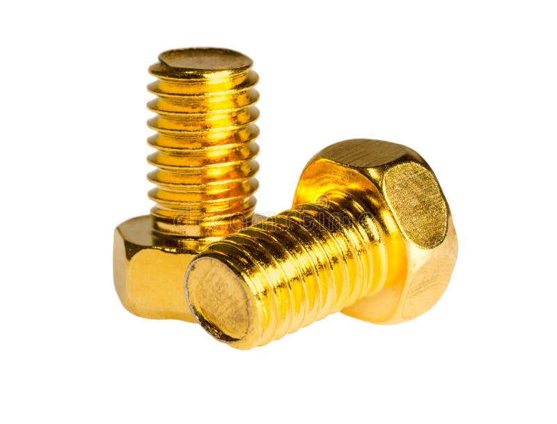 Gold bolt stock image. Image of circle, object, rivet 25188481