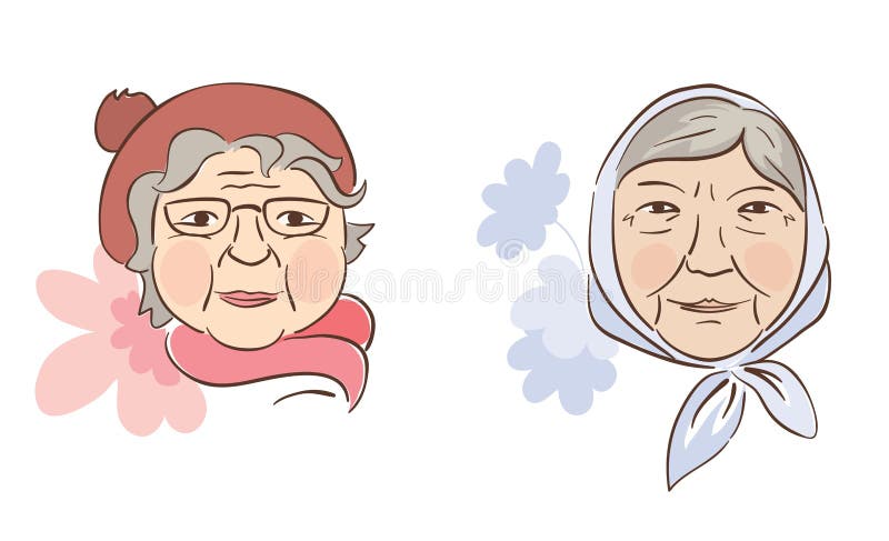 Illustrations -- Two good and nice grandmother. Illustrations -- Two good and nice grandmother