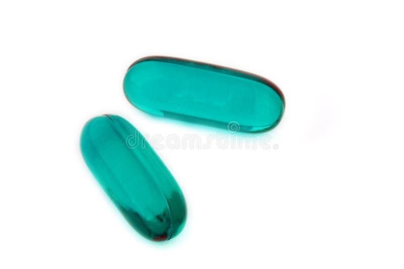 Two Green Gel Pills Royalty Free Stock Images Image 11278339