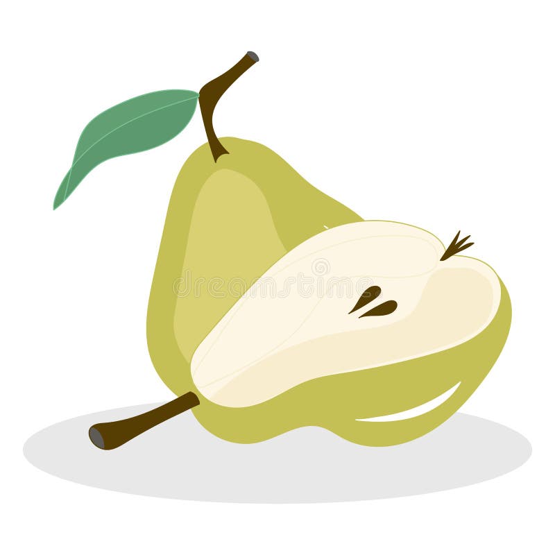 Fresh ripe pears set whole organic yellow Vector Image