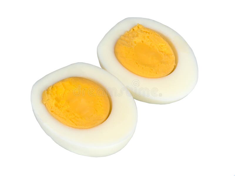 Two Halfs of boiled egg stock photo. Image of table 148442024