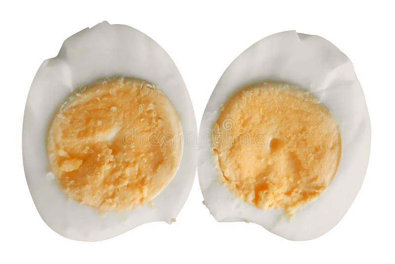 Two halves of a boiled egg stock image. Image of organic 273140197
