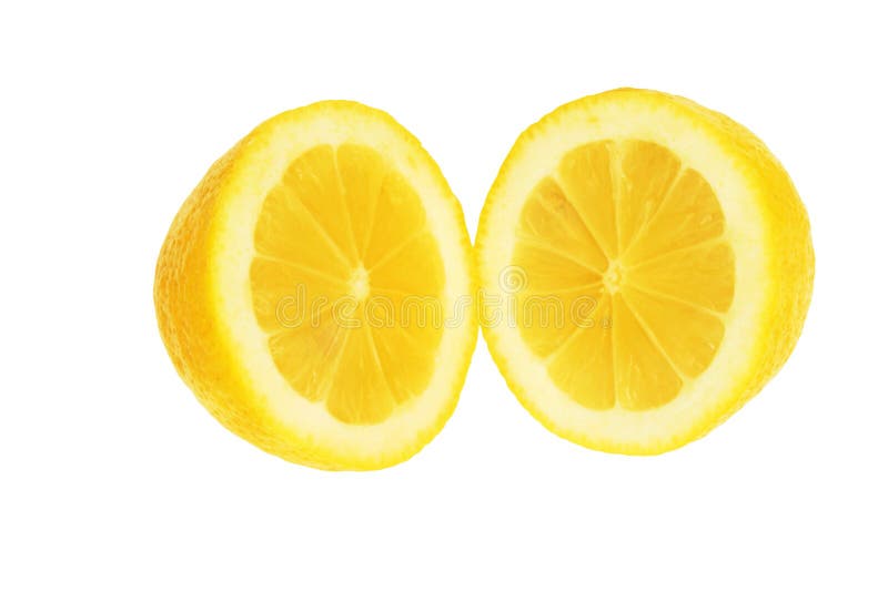 Two halves of lemon.