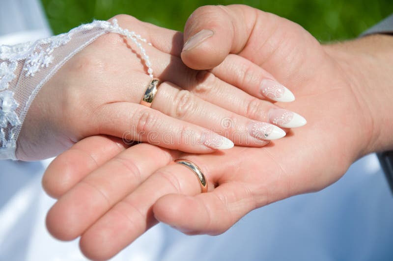 Two hand with wedding ring stock image. Image of wedding 26893919